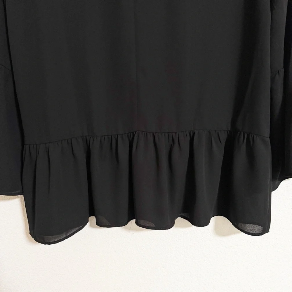 J. Crew Peplum Hem Flare Sleeve Blouse